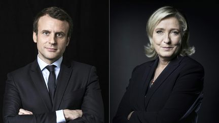 Emmanuel Macron et Marine Le Pen, candidats au second tour de la présidentielle. (JOEL SAGET / AFP)