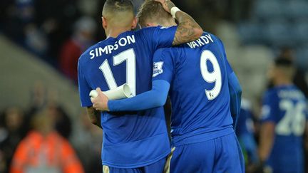 Face à Stoke City (3-0), Jamie Vardy, l'attaquant de Leicester, a inscrit son 16e but en Premier League.  (PAUL ELLIS / AFP)