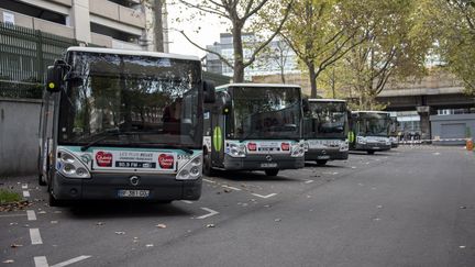 Un deposito di autobus, 30 ottobre 2024, a Parigi. (Magali Cohen/Hans Lukas/AFP)