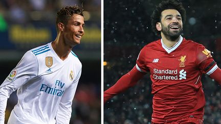 Les deux attaquants-stars: Cristiano Ronaldo (Real Madrid) et Mohamed Salah (Liverpool)