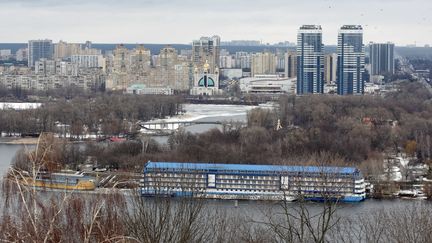 Une vue de Kiev, la capitale de l'Ukraine, le 29 janvier 2022. (NURPHOTO / AFP)