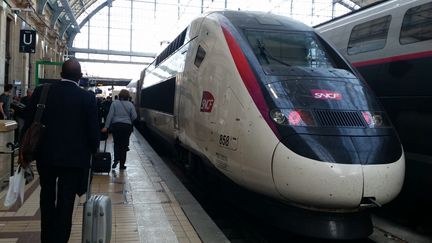 Un TGV à quai dans la gare Bordeau Saint-Jean, en 2017 (YANN GALLIC / FRANCE-INTER)