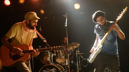 Le groupe syrien Khebez Dawle en concert, le 23 septembre 2015 &agrave; Zagreb (Croatie). (JURE MAKOVEC / AFP)