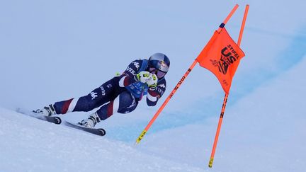 Lindsey Vonn lors de son retour à la compétition, à Copper Mountain, aux États-Unis, le 7 décembre 2024. (JOHN LOCHER / SIPA)