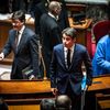 Gabriel Attal avant sa déclaration de politique générale, le 30 janvier 2024, dans l'hémicycle de l'Assemblée Nationale, à Paris. (XOSE BOUZAS / HANS LUCAS / AFP)