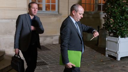 Laurent Berger (CFDT) quitte Matignon, à Paris, le 18 décembre 2019. (JACQUES WITT/SIPA)