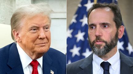 Le président élu Donald Trump, à gauche, et le procureur Jack Smith, à droite. (SAUL LOEB / MANDEL NGAN / AFP)