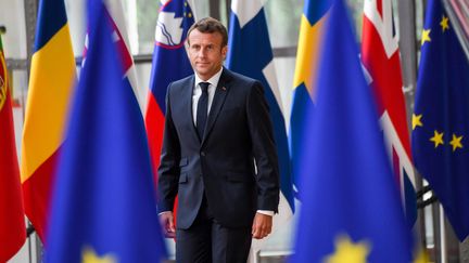 Emmanuel Macron à Bruxelles, le 20 juin 2019. (ISOPIX / FREDERIC SIERAKO / SIPA)