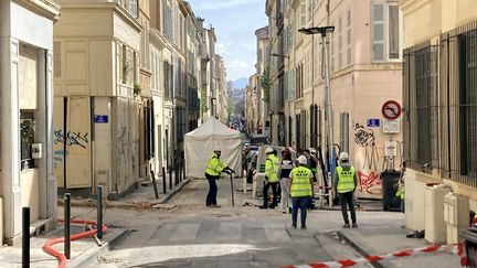 La rue de Tivoli, à Marseille, mardi 11 avril 2023. (VALLAURI NICOLAS / MAXPPP)