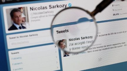 Vue du compte Twitter du président, Nicolas Sarkozy. (AFP - Thomas Coex)