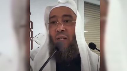 L'imam Mahjoub Mahjoubi dans une vidéo postée sur le réseau social Tik Tok. (TIK TOK)