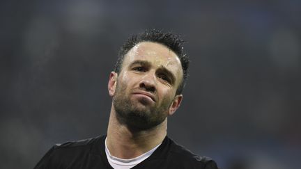 L'attaquant lyonnais Mathieu Valbuena lors du match Lyon-Séville, au Parc OL, le 7 décembre 2016. (PHILIPPE DESMAZES / AFP)