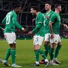 Les joueurs irlandais lors de la victoire en match amical contre la Lettonie à l'Aviva Stadium, le 22 mars 2023. (MAXPPP)