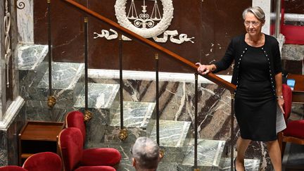 La Première ministre Elisabeth Borne, à l'Assemblée nationale, le 19 octobre 2022. (EMMANUEL DUNAND / AFP)