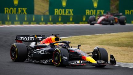 Max Verstappen lors du Grand Prix de Hongrie, le 31 juillet 2022.&nbsp; (ANTONIN VINCENT / DPPI via AFP)