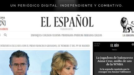 &nbsp; (La une du journal en ligne "El Español". © Capture d'écran El Español)