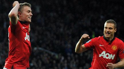 James Wilson et Namanja Vidic (Manchester United) (PAUL ELLIS / AFP)