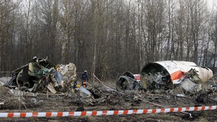 Crash de l'avion Tupolev le 10/04/2010 avec le président polonais à son bord (AFP - Natalia Kolesnikova)