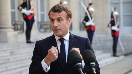 Emmanuel Macron le 20 mai 2019 à l'Élysée. (LUDOVIC MARIN / AFP)