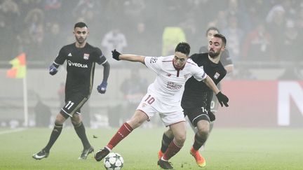 Match entre Seville et Lyon, lors du dernier match des poules de la Ligue des champions, mercredi 7 décembre. (ELYXANDRO CEGARRA / NURPHOTO)