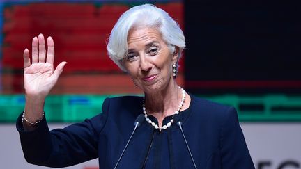 Christine Lagarde, présidente du Fonds monétaire international, à Lima (pérou), le 18 novembre 2016. (MARTIN BERNETTI / AFP)