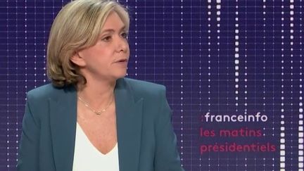 Valérie Pécresse, candidate Les Républicains à l'élection présidentielle 2022, était l'invitée des "Matins présidentiels" de franceinfo, lundi 10 janvier. (FRANCEINFO / RADIO FRANCE)