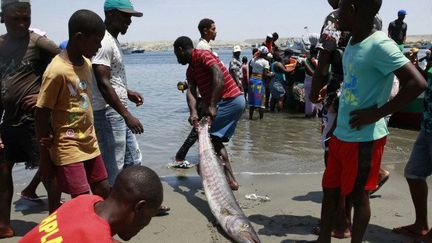 Dans le port de Benguela (centre-ouest de l'Angola) le 12 février 2018 (AMPE ROGERIO / AFP)