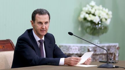 Le président syrien Bachar Al-Assad à Damas, le 2 mai 2023. (IRANIAN PRESIDENCY / MAXPPP)