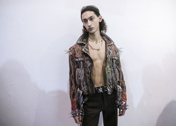 Backstage du défilé Sankuanz pap masculin automne-hiver 2020-21, à Paris, le 14 janvier 2020 (FRANCOIS DURAND / GETTY IMAGES EUROPE)