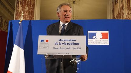 Le ministre de la Justice, François Bayrou, le 1er juin 2017 à Paris. (FRANCOIS GUILLOT / AFP)