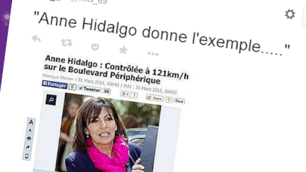 &nbsp; (Anne Hidalgo flashée, l'une des blagues du 1er avril qui continuent à circuler © capture d'écran de Twitter)