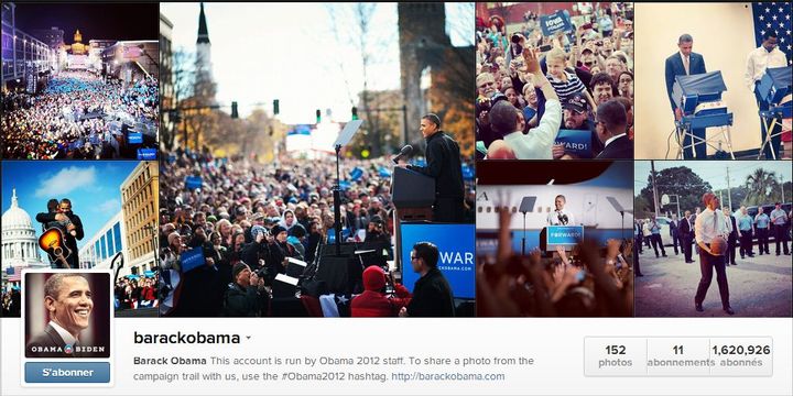 Le profil Instagram sur le web du pr&eacute;sident am&eacute;ricain Barack Obama.&nbsp; (INSTAGRAM / FTVI)