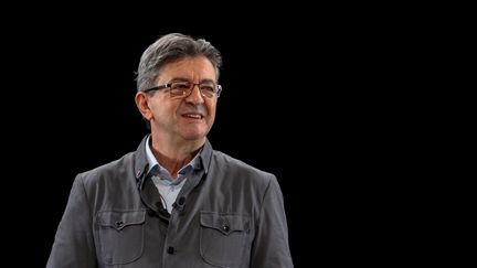 Jean-Luc Mélenchon lors de son meeting à Chassieu (Rhône), le 5 février 2017. (CITIZENSIDE / AFP)