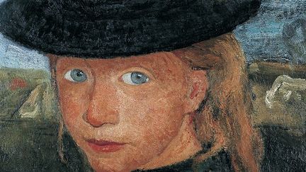 "L'intensité du regard" - exposition Paula Modersohn-Becker (1876-1907) au Musée d'art moderne de la ville de Paris (Tête d’une jeune fille blonde coiffée d’un chapeau de paille -1904)
 (Medienzentrum, Antje Zeis-Loi / Kunst-und Museumsverein, Wuppertal)