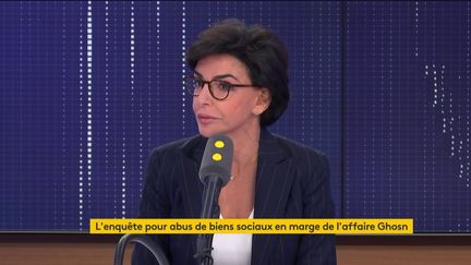 Rachida Dati, maire LR du VIIème arrondissement et candidate à la mairie de Paris, invitée de franceinfo le 14 novembre. (FRANCEINFO / RADIO FRANCE)