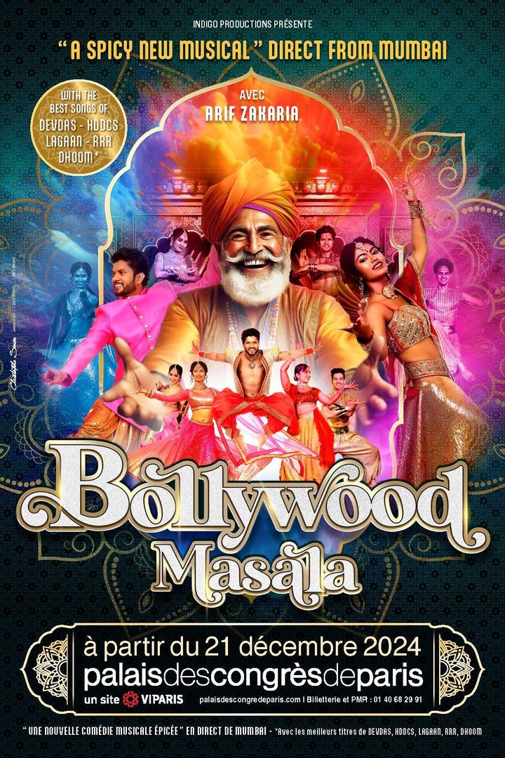 L'affiche de "Bollywood Masala" au Palais des congrés de Paris (21 décembre 2024 - 5 janvier 2025). (INDIGO PRODUCTION)