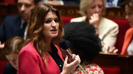 La secrétraire d'Etat à l"égalité entre les hommes et les femmes, Marlène Schiappa, le 9 juillet 2019, à Paris.&nbsp; (MARTIN BUREAU / AFP)