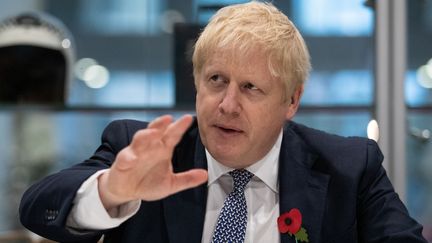 Le Premier ministre britannique, Boris Johnson, en déplacement à Hendon, dans le nord de Londres, le 31 octobre 2019.&nbsp; (REUTERS)