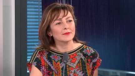 Carole Delga, présidente de la région Occitanie,&nbsp;sur franceinfo le 28 mars 2022. (FRANCEINFO / RADIOFRANCE)