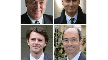 De gauche à droite, Marc-Philippe Daubresse, Georges Tron, Francois Baroin et Eric Woerth (AFP)