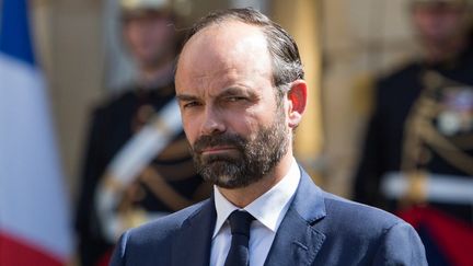 Edouard Philippe lors de la passation de pouvoirs à Matignon le 15 mai. (IRINA KALASHNIKOVA / SPUTNIK)