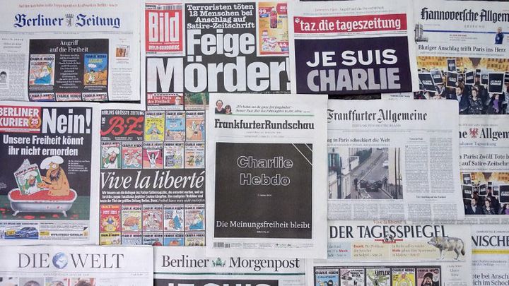 Les unes de la presse européenne après l'attentat contre Charlie Hebdo
 (KAY NIETFELD / DPA / dpa Picture-Alliance)