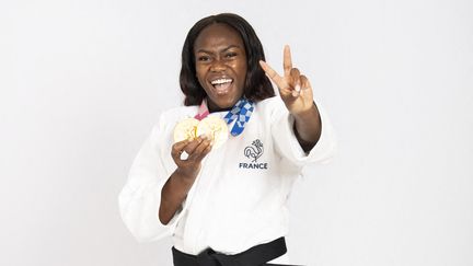 Clarisse Agbegnenou défendra ses deux titres olympiques à Paris en 2024. (MILLEREAU PHILIPPE / KMSP)