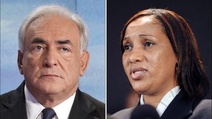 Dominique Strauss-Kahn (&agrave; gauche), et Nafissatou Diallo (&agrave; droite) ont rendez-vous le 10 d&eacute;cembre. (FRANCOIS GUILLOT / AFP)