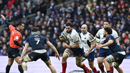 Charles Ollivon lors d'Ecosse-France le 10 février 2024. (PAUL ELLIS / AFP)