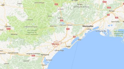 Des armes de guerre ont été découvertes dans un appartement de Béziers (Hérault), mardi 6 septembre 2016.&nbsp; (GOOGLE MAPS / FRANCETV INFO)