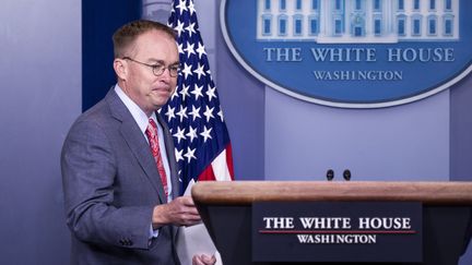 Le directeur de cabinet de Donald Trump, Mick Mulvaney, le 17 octobre 2019 à la Maison Blanche, à Washington (Etats-Unis). (MAXPPP)