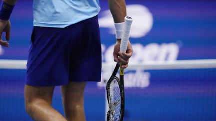 Novak Djokovic en finale de l'US Open face à Danil Medvedev le 12 septembre 2021 à New York. (TIMOTHY A. CLARY / AFP)