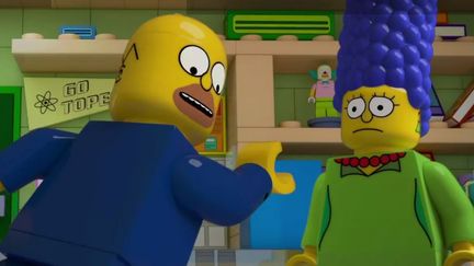 Un extrait de "Brick Like Me", le 550e &eacute;pisode des "Simpson", enti&egrave;rement r&eacute;alis&eacute; en Lego, et diffus&eacute; sur Fox le 4 mai 2014. ( YOUTUBE / FRANCETV INFO )