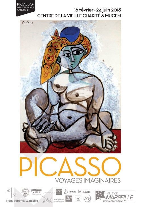 Picasso - Exposition "Voyages imaginaire" : affiche
 (Centre de la Vieille Charité et Mucem)